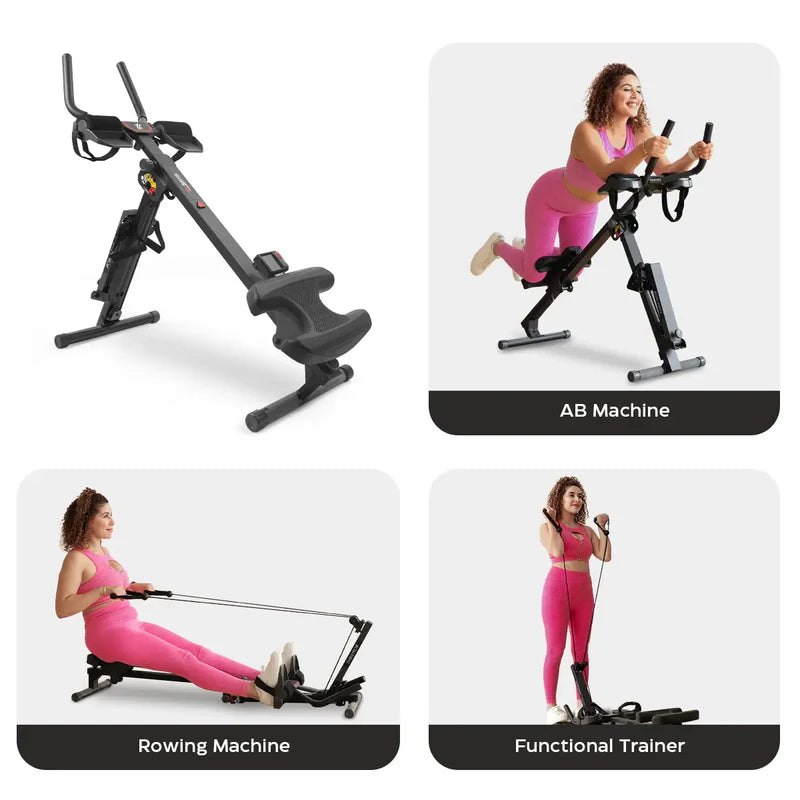 3 IN 1 ROWING MACHINE COMPACT FOR HOME