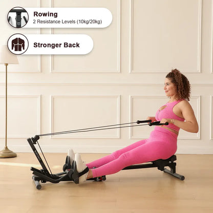 3 IN 1 ROWING MACHINE COMPACT FOR HOME